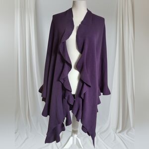 Women's Purple Wrap Sweater
